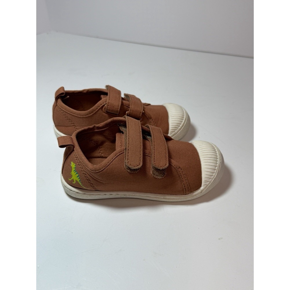 Jumping Beans • Toddler Tennis Shoes Size 8 Medium Brown With White Toes & Trim. - Picture 3 of 7